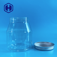 Bocaux en plastique vides de qualité alimentaire sans BPA de 900 ml (30 oz) avec couvercle à vis pour sucre, biscuits, aliments pour bébés, aliments pour animaux de compagnie, craquelins