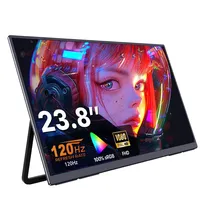 Monitor Portátil LED de 23.8 Pulgadas y 120Hz, 100% sRGB, Soporte VESA, Pantalla Extendida para Laptop, IPS, Tipo-C, Pantalla para Computadora