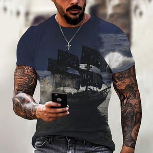 Fitspi Vintage <strong>Men</strong> Ship T-<strong>shirts</strong> 3D Printed <strong>Pirate</strong> Ship Crew Neck Short Sleeve T <strong>Shirt</strong> for <strong>Men</strong> Oversized Tops Tee <strong>Shirt</strong> - Product Image 4