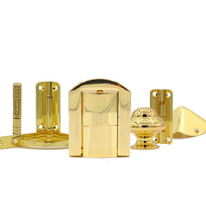 Brass Push Button Lock Set For Wooden Jewelry Box Cosmetic Case Traditional Design Durable <b>Hardware</b> A030 - Product Image 1