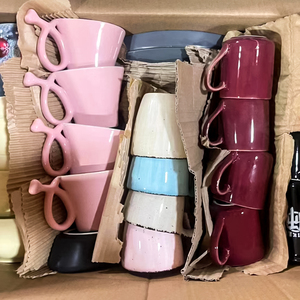 จานถ้วยเซรามิกพอร์ซเลนแบบผสมสีเคลือบขนาดหนึ่งตันโรงงานจำนวนมาก - Product Image 4