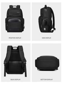 Mochila de Viaje para Hombre, Gran Capacidad, 16 Pulgadas, para Negocios, 1680D, Microfibra Balística, Impermeable, con Compartimento para Portátil, Negra, Venta Caliente - Product Image 5