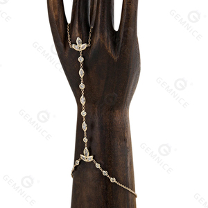 Pulsera de Plata de Ley <span class=keywords><strong>925</strong></span> Gemnel con Diseño de Flor de Ciruelo, Bisel de Circonita, Joyería Floral Elegante Hecha a Mano - Product Image 6