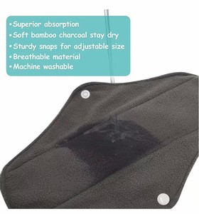 EASYMOM <span class=keywords><strong>Toallas</strong></span> Menstruales de Algodón Orgánico y Bambú, Impermeables, Lavables, <span class=keywords><strong>Reutilizables</strong></span>, 18*26cm - Product Image 5