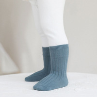 Chaussettes en coton côtelé doux pour bébé, garçons, filles, nourrissons, tout-petits, respirantes, confortables, sans couture
