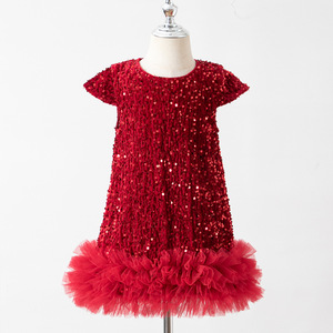 Nuovo Arrivo: Abito con Paillettes Lucide per Bambine, Design Principessa ODM, Lunghezza al Ginocchio, Abbigliamento Alla Moda per Feste e Vacanze - Product Image 3