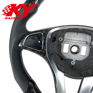 พวงมาลัยคาร์บอนไฟเบอร์สไตล์การแข่งปลอมแปลง W212 W213 W205รถ Mercedes Benz E Class W211 W204 - Product Image 2