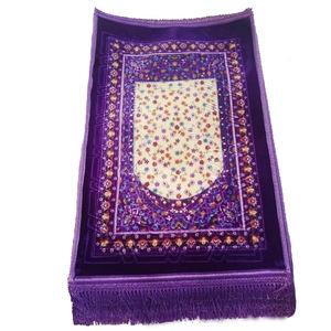 Alfombra plegable en relieve para casa, estera de oración suave, Raschel, visón musulmán, venta al por mayor - Product Image 2