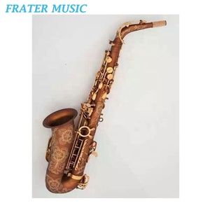 <span class=keywords><strong>Saxophone</strong></span> alto de bonne qualité en or <span class=keywords><strong>rose</strong></span> avec gravure de motifs sur le corps et la cloche (JAS-170) - Product Image 1