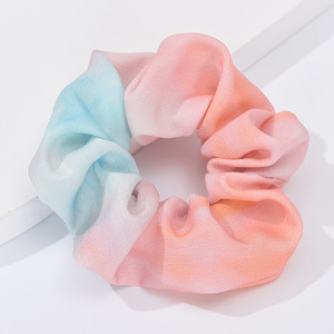 Coletero de tela con efecto tie-dye estilo francés para mujer, accesorio para el cabello hecho a mano para uso diario. - Product Image 4