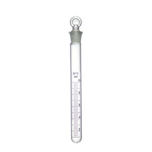 Un <span class=keywords><strong>tube</strong></span> à essai en verre à fond rond avec un bouchon en verre pour le laboratoire de chimie mesurant des millilitres - Product Image 6