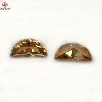 Кубический цирконий Redleaf Facet Cut Champagne CZ, свободные камни в форме полумесяца для изготовления ювелирных изделий