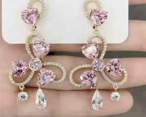 Fabricants de bijoux, boucles d'oreilles de luxe, vente en gros de bijoux, bijoux en vrac, Chine, boucles d'oreilles en zircon pour femmes - Product Image 5