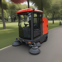 Balayeuse électrique auto-propulsée de haute qualité, personnalisée, à forte aspiration, avec bac à poussière de 100 L, efficacité de 15990/h