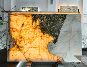 Yushi Backlit patagonia quartzite tấm tùy chỉnh sáng đá cho khách sạn biệt thự nền tường Countertop trang trí - Product Image 5
