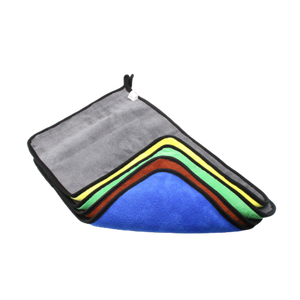 Toalla de microfibra profesional personalizada, paño de secado de Carare, Pulloff, Limpieza interior de coche, 380Gsm, 40x60, color negro - Product Image 4