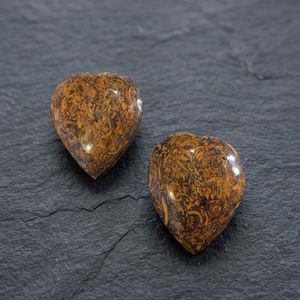 Pierre de cristal en agate naturelle polie en forme de cœur, décoration d'intérieur, paire de pierres précieuses - Product Image 1