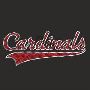 Offre Spéciale Football Cardinals Team Strass Transfert Conception Personnalisé Cardinals Strass Cheer Transferts De Chaleur pour DIY Chemise - Product Image 5