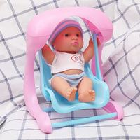 Vente en Gros Usine Jouet Bébé Simulé Mini Poupée Bébé Bleue Avec Biberon Ensemble Poupée Bébé
