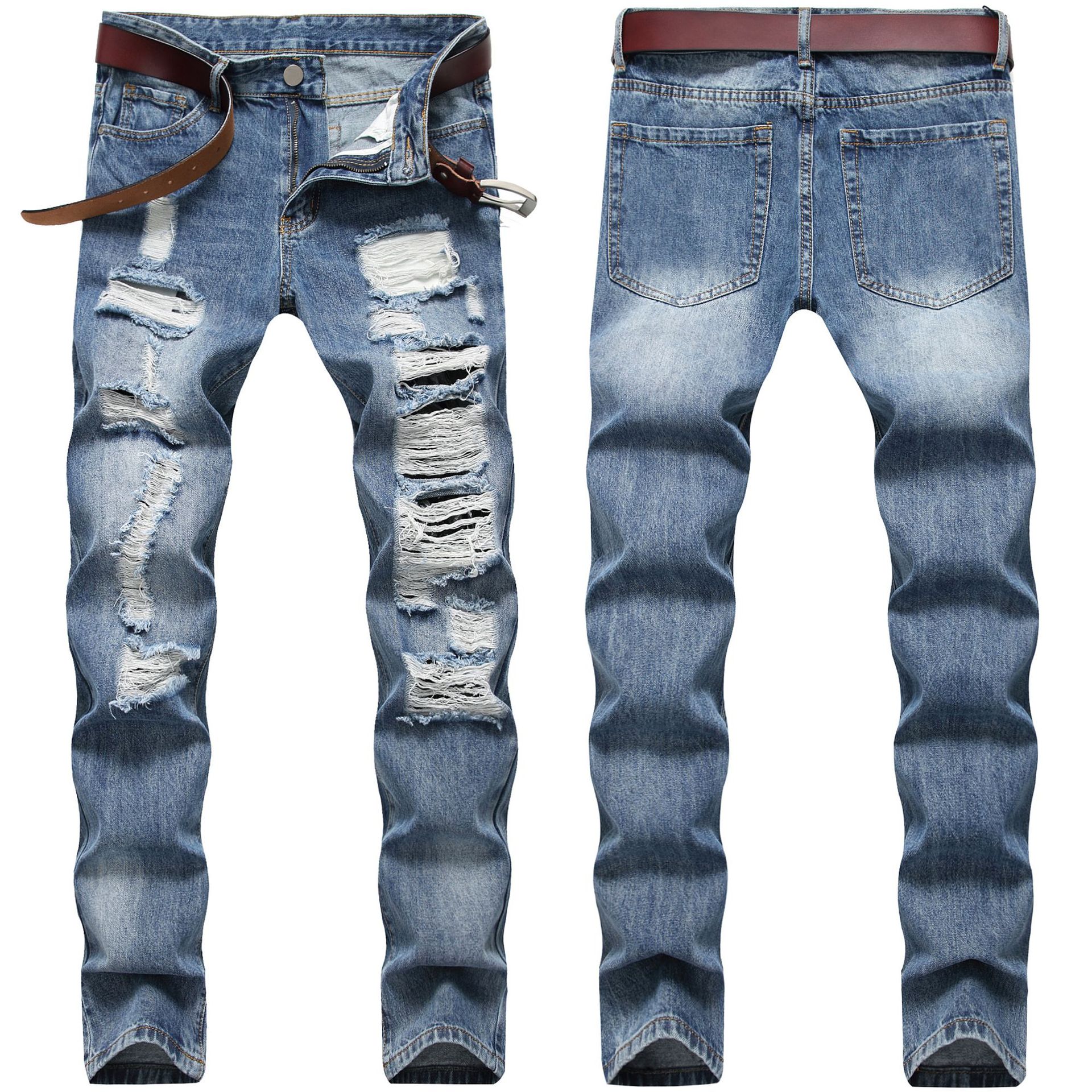 Shop High Quality Biker Jeans - Pantalones Para Hombre Vaqueros