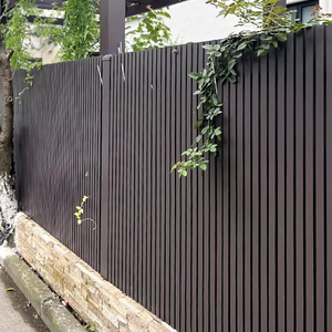 유럽 스타일 야외 알루미늄 슬랫 펜스 패널, 정원, 마당, 빌라용 수직 금속 프라이버시 펜싱 시스템, 맞춤형 사이즈 - Product Image 2