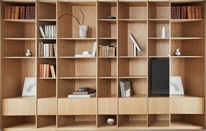 Librería Moderna <span class=keywords><strong>de</strong></span> Madera con Estantes Abiertos, Mueble Modular <span class=keywords><strong>de</strong></span> Pared para Biblioteca en Casa, Librería o Sala <span class=keywords><strong>de</strong></span> Estar - Product Image 2