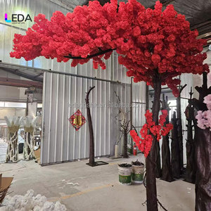 LEDA Custom White Red Large Cherry Blossom <b>Tree</b> Wedding Banquet Decoration Drooping Cherry Flower Artificial <b>Tree</b> - Product Image 1