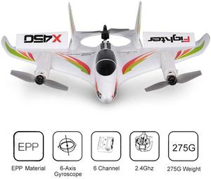 Caliente HOSHI XK <span class=keywords><strong>Wltoys</strong></span> X450 <span class=keywords><strong>RC</strong></span> avión 2,4G 6CH ala fija sin escobillas <span class=keywords><strong>RC</strong></span> planeador 3 modos de vuelo Vertical despegue aterrizaje <span class=keywords><strong>RC</strong></span> helicóptero - Product Image 3