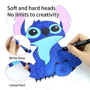 Marcador doble punta cảm ứng de llantas marcadores acrilicos Jumbo scolares infantiles một cơ sở De Dual tip Acrylic đánh dấu - Product Image 3
