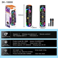 Speaker Portabel Outdoor 4 Driver Bass Dalam Dinamis Lampu RGB Pegangan Jinjing untuk Berkemah, Pesta di Halaman Belakang, Kumpul-kumpul di Jalanan, Pertunjukan Mobile