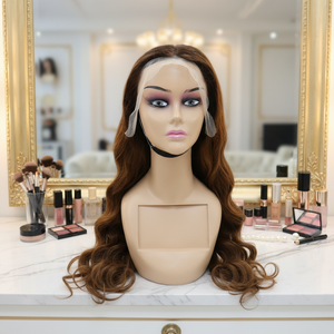 Encontrar Cabello Humano Virgen Brasileño Similar a Loose Deep Wave Natural Long Front, 100% Cabello Humano Transparente para Base Más Oscura - Product Image 1