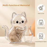 Vente en gros d'articles pour animaux de compagnie : Boîte de rangement magnétique transparente pour poils de chat et de chien, capsule commémorative créative pour animaux de compagnie