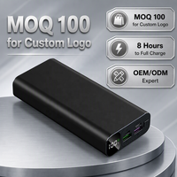 QSF OEM PD20W Chargeur portable à charge rapide 10000mAh 20000mAh Powerbank USB-C avec écran LED pour les voyages