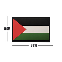 Bandera de Palestina Moral táctica Bordado Gancho y bucle Parche de PVC