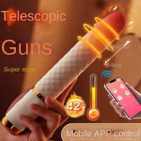 Consolador de máquina sexual telescópico de empuje completamente automático, Juguetes sexuales Vibradores para adultos para mujeres