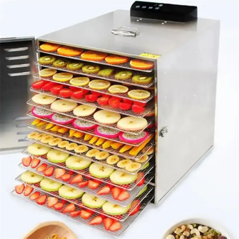 Thực Phẩm Điện Dehydrator Máy 6/8/10/12/14/16/18/20 Lớp Khay Thịt Trà Rau Trái Cây Máy Sấy Cá Khô Máy Không Gỉ