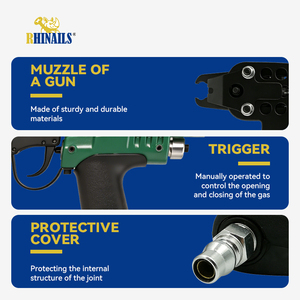 Pistola de anillas de cerdo OEM de fábrica personalizada de alta calidad para fijación de resortes en tapicería de sofás y muebles, grapadora de anillas en C neumática SC7C - Product Image 6