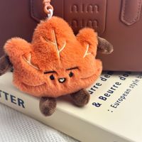 Pendentif porte-clés en peluche feuille d'érable rouge personnalisé, jouet en coton PP doux de 11-30 cm, cadeau unisexe transfrontalier