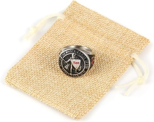 HZMAN Anneau unisexe enfant en acier inoxydable avec pierre naturelle, motif d'armure des Chevaliers Templiers chrétiens, inspiré de l'Éphésiens 6 13-17 et de la Croix Rouge - Product Image 6