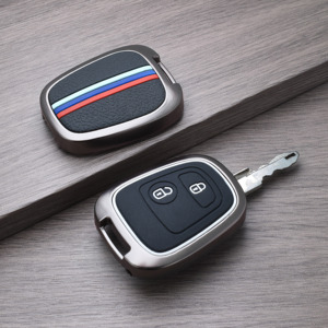 Élégant pour <span class=keywords><strong>Peugeot</strong></span> 206 <span class=keywords><strong>207</strong></span> 406 Citroën C-Elysée Picasso – <span class=keywords><strong>Coque</strong></span> de <span class=keywords><strong>clé</strong></span> de voiture en alliage de zinc et silicone avec porte-clés - Product Image 5