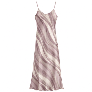 Robe longue rayée à fines bretelles, décontractée pour l'été, couleur bonbon, en polyester tissé, coupe ample, ourlet droit - Product Image 2