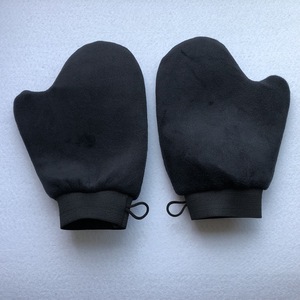 Gant applicateur en microfibre noir marron rose, étiquette privée, gants de bronzage en velours doux auto-bronzant avec pouce - Product Image 1