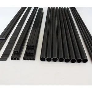 Black Carbon Fiber Shaft with Customized Diameters
