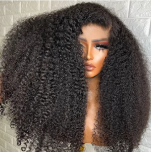 Afro Kinky Curly para mujeres negras Cabello 2025 Venta caliente razonable Peluca de cabello humano 9x6 HD Swiss Lace Frontal Glueless Peluca de cabello humano - Product Image 4