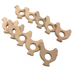 De forma de Polla bebé madera juguete mordedor bebé enfermera lactancia materna mastique niño pollo SONAJA de madera - Product Image 5