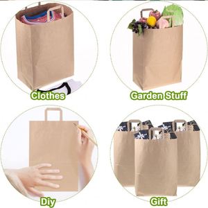 High Quality Kraft Paper Bags with Twisted Handle and <b>Lamination</b> Shopping Packaging <b>Pouch</b> for Supermarket Promotion - Product Image 4