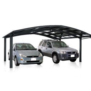 Kits de carport pour 2 voitures avec toit <span class=keywords><strong>en</strong></span> polycarbonate et lucarne - Product Image 1