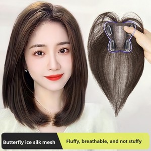 Parrucchino Femminile con Frangia Dritta, Stile Liscio, Ultra Sottile, Semilavorato a Mano, per Ingrosso di Fabbrica - Product Image 5