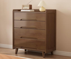 <b>Midcentury</b> Modern Solid Wood <b>Chest</b> <b>Of</b> <b>Drawers</b> 4 <b>Drawer</b> Storage Cabinet Living Room Furniture Bedroom Organizer - Product Image 1