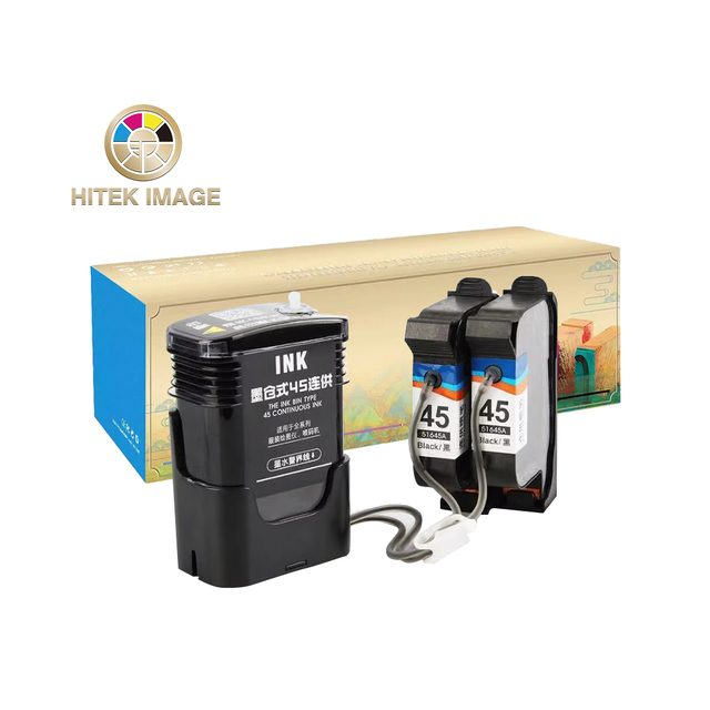 HITEK Compatible HP 45 78 51645 Refill Ink Cartridge for DeskJet 200 200Cci 710C 712C Ciss Pour Solvent Ink 45 Ciss Ink System